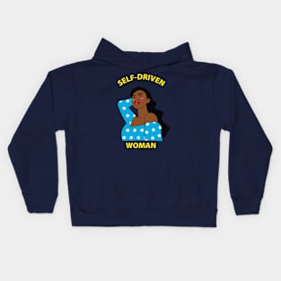 Self-Driven Woman Kids Hoodie